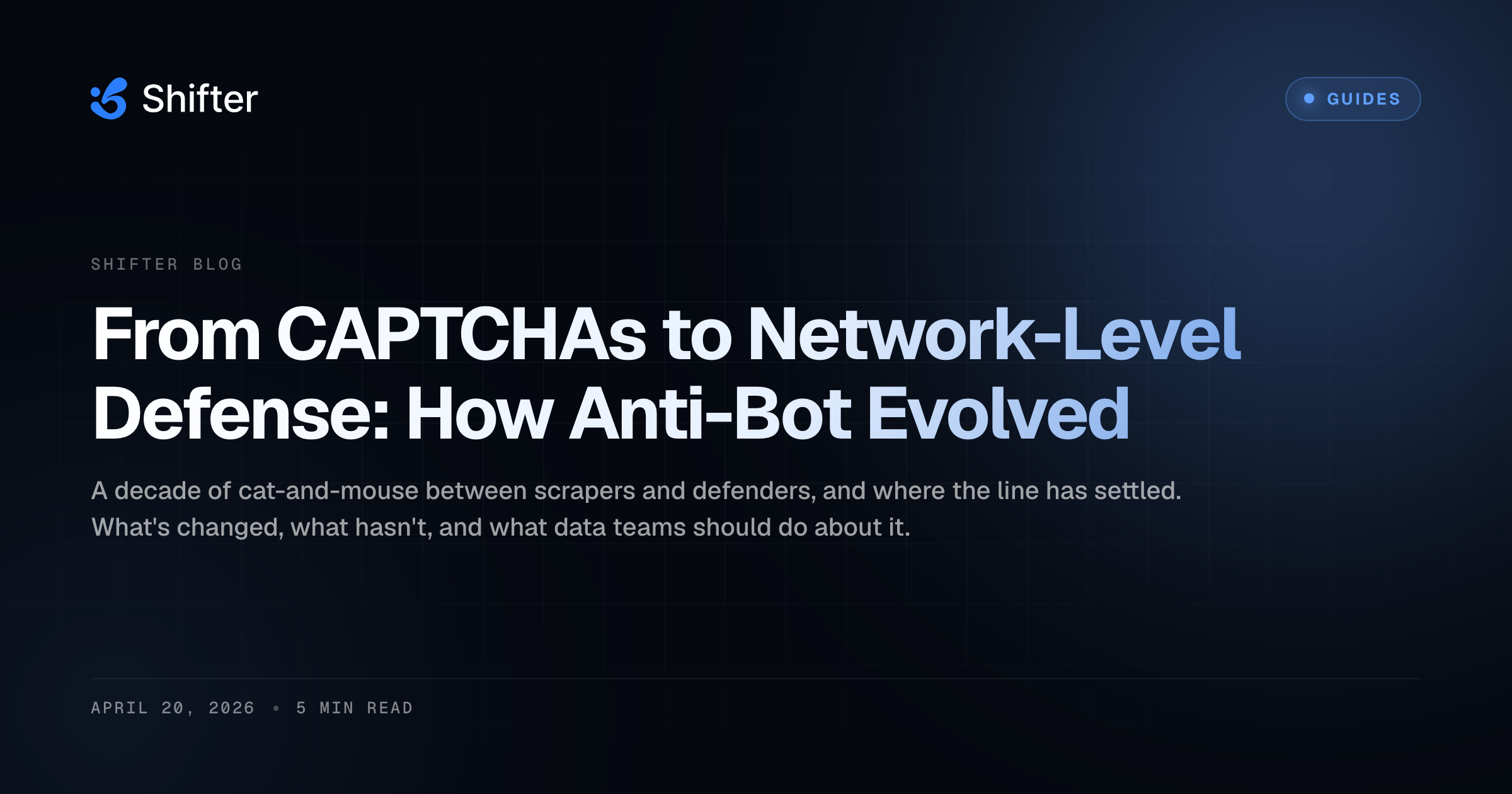 From CAPTCHAs to Network-Level Defense: How Anti-Bot Evolved | Shifter Blog