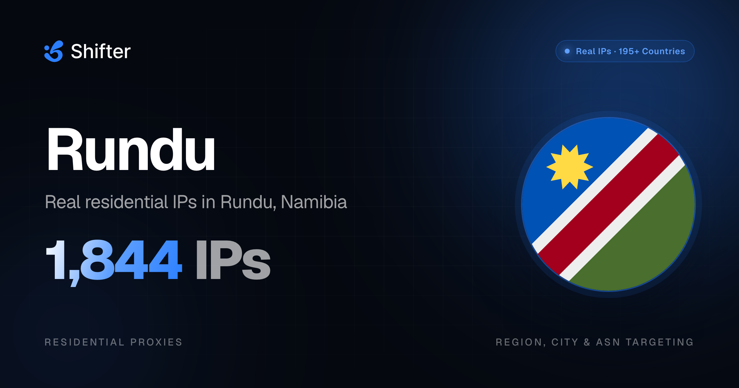 Kdg Rundu Rundu Residential Proxies, 1.8K+ Namibia IPs | Shifter