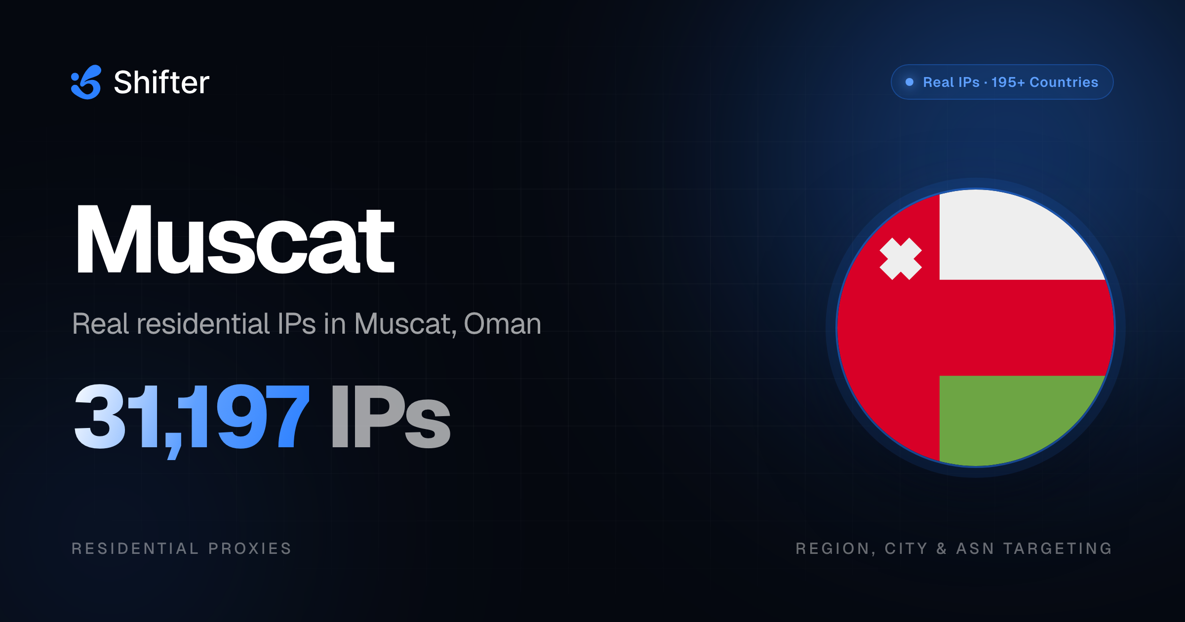 Muscat Residential Proxies, 31K+ Oman IPs | Shifter