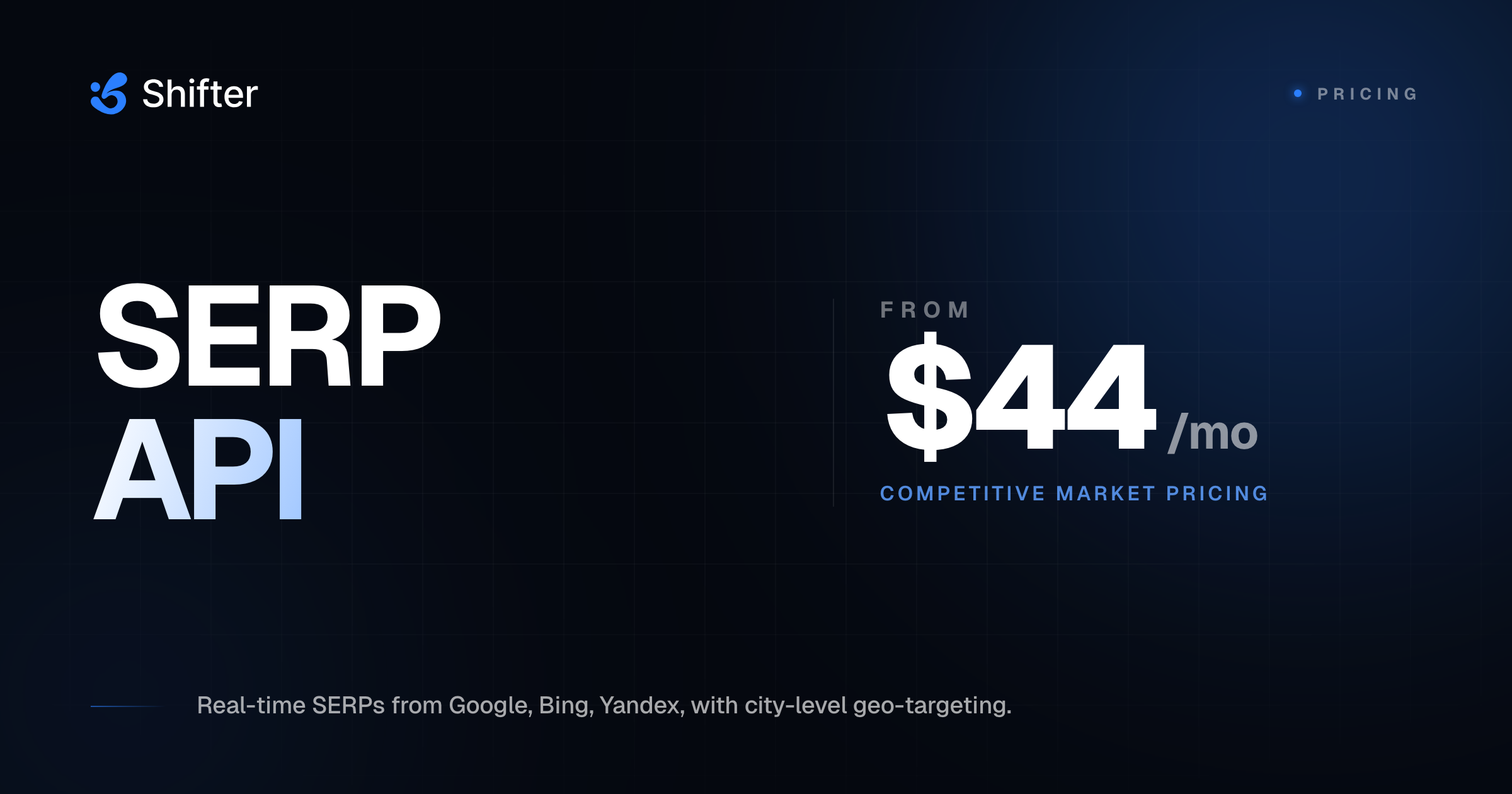 Shifter In Api SERP API Pricing — Shifter